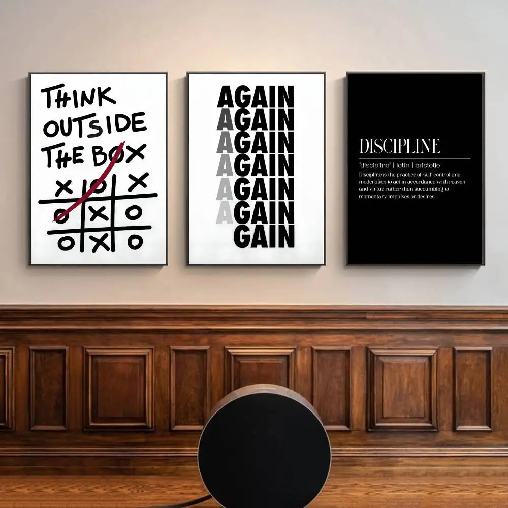 Home Office Room Inspiration - Arte de parede com texto inspirador