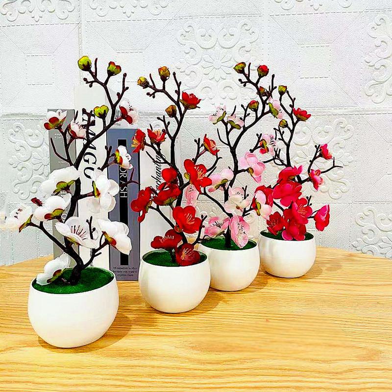 Home Office Layout - Simulação de ameixa vaso de flores