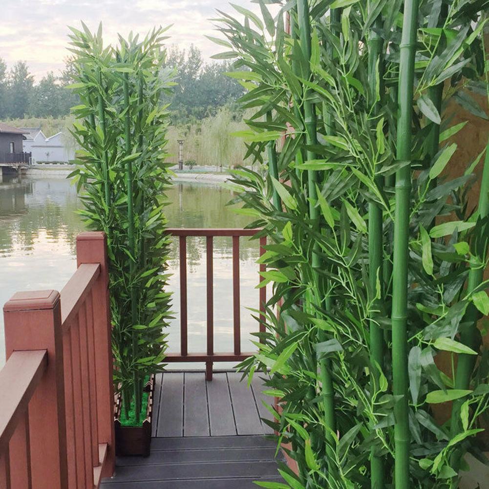 Home Office Layout - 10 pçs folhas de bambu verde