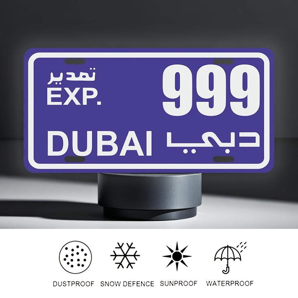 Home Office Dubai - Placa de Metal Vintage com Placa