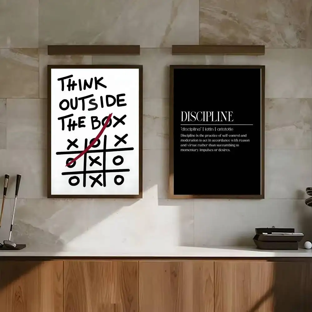 Arte de parede com texto inspi - Home Office Room Inspiration avaliação e preço