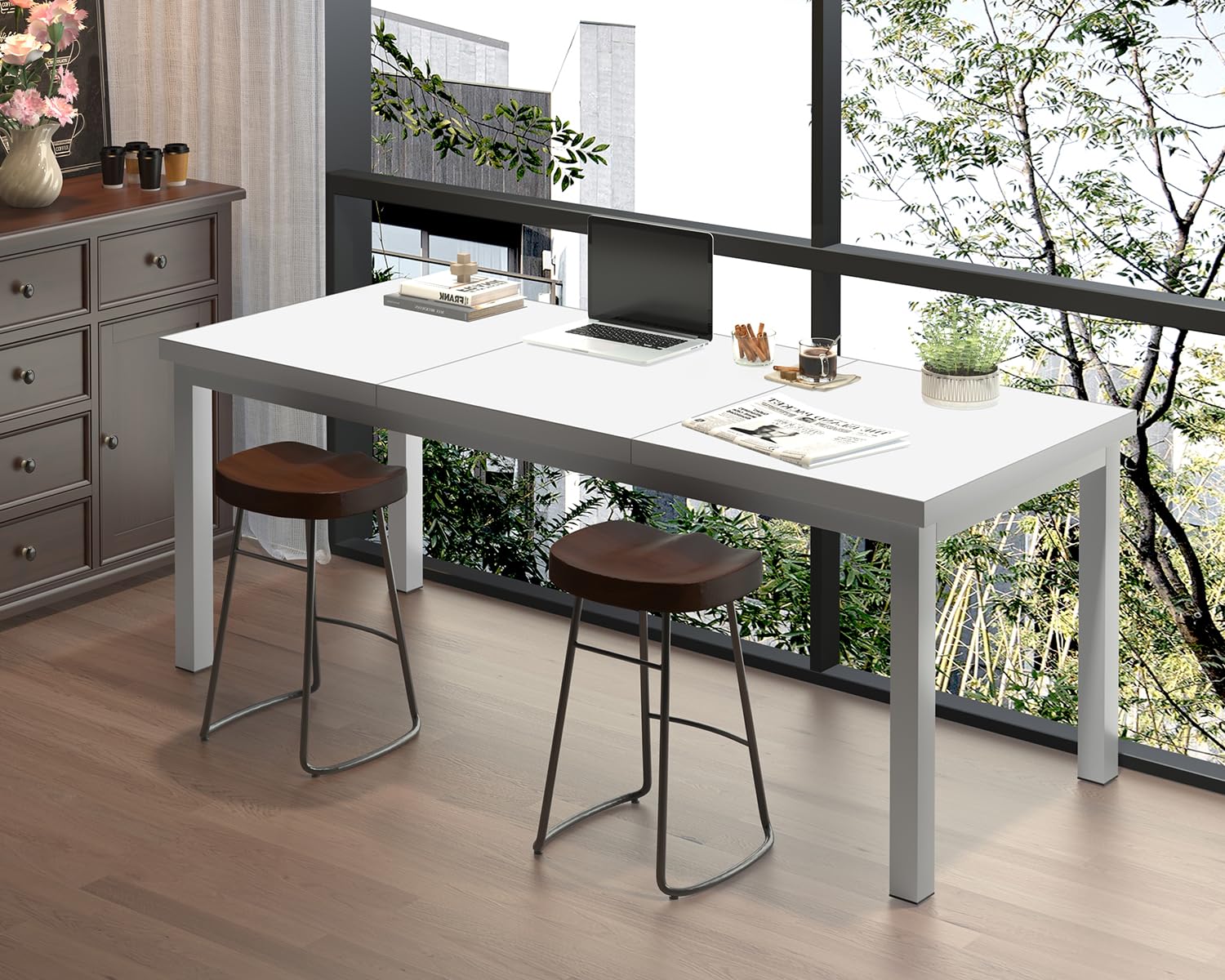 Mesa de computador de 160 cm c - Home Office Work Table avaliação e preço
