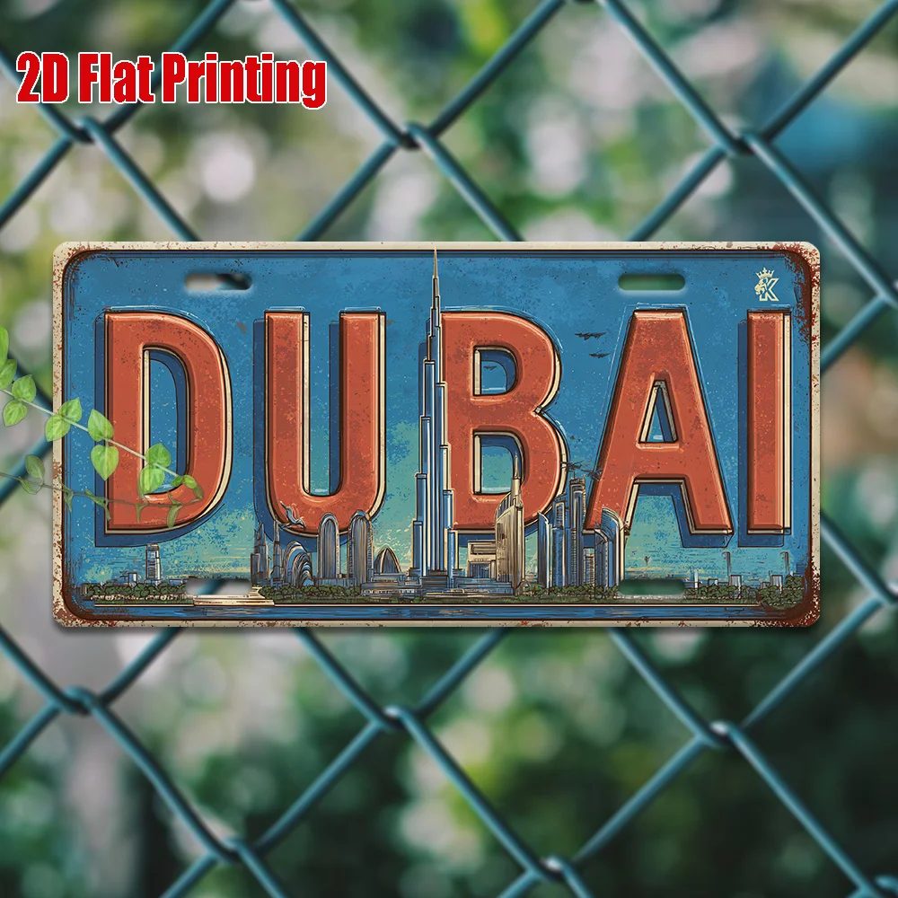 Placa de Licença Vintage em Al - Home Office Dubai avaliação e preço