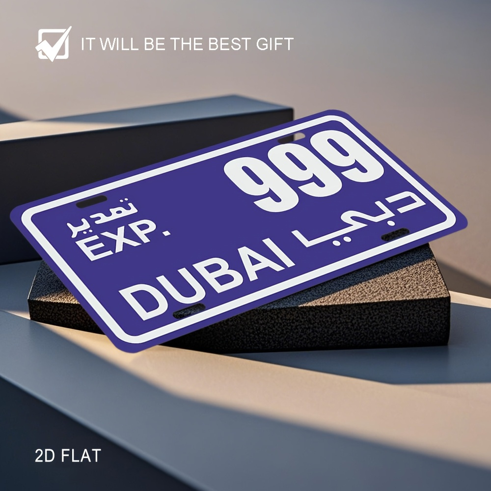 Placa de Metal Vintage com Pla - Home Office Dubai avaliação e preço